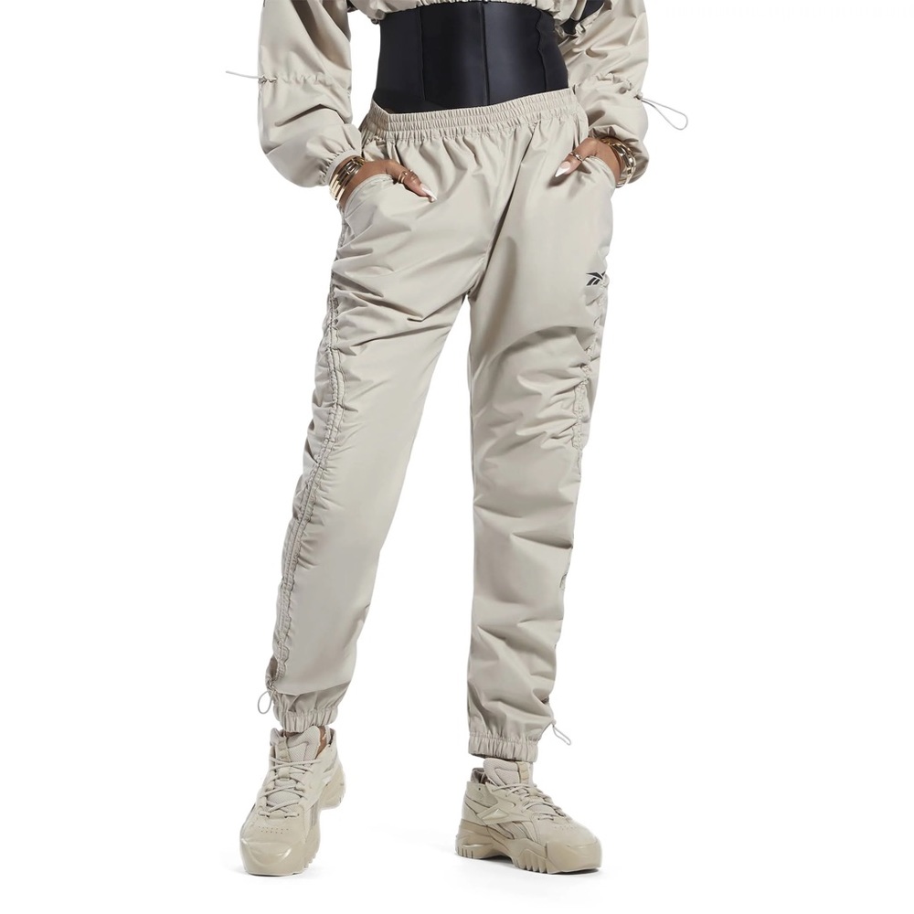 Reebok x Cardi B. Modern Beige Straight-Leg Pants, Plus Size 2X New w/Tag $75